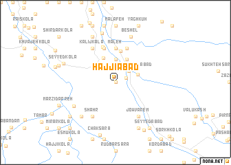 map of Ḩājjīābād