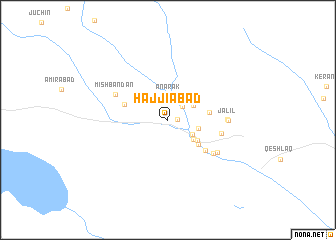 map of Ḩājjīābād