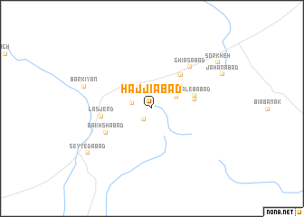 map of Ḩājjīābād