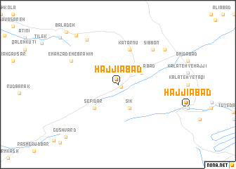 map of Ḩājjīābād