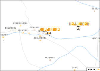 map of Ḩājjīābād