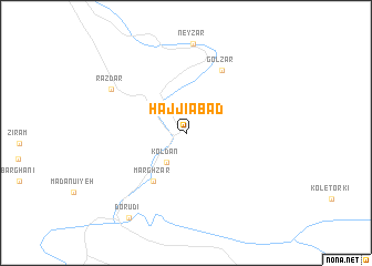 map of Ḩājjīābād