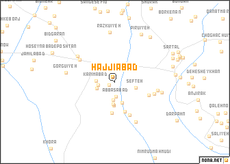 map of Ḩājjīābād