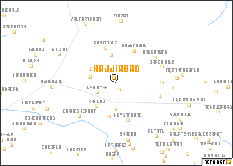 map of Ḩājjīābād