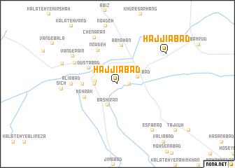 map of Ḩājjīābād