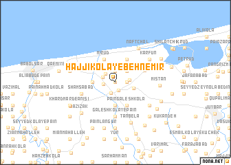 map of Ḩājjī Kolā-ye Behnemīr