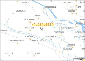 map of Hajóspuszta