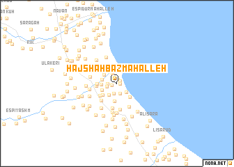 map of Ḩaj Shahbāz Maḩalleh
