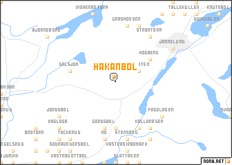 map of Håkanbol