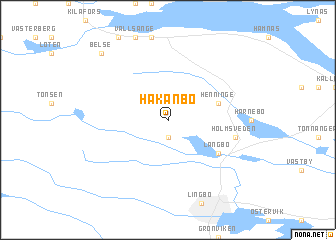 map of Håkanbo