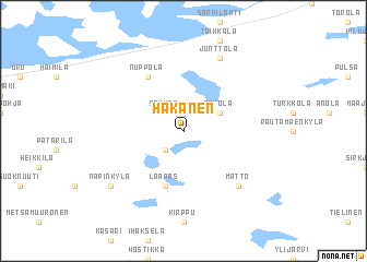 map of Häkänen