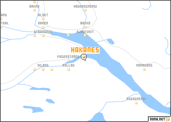 map of Håkånes