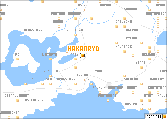 map of Håkanryd