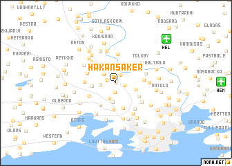 map of Håkansåker