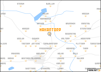 map of Håkantorp