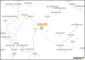 map of Ḩakān