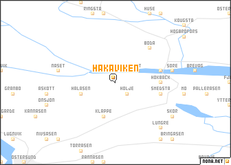 map of Håkaviken
