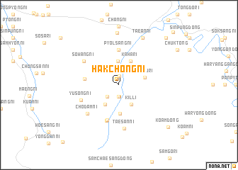 map of Hakchŏng-ni