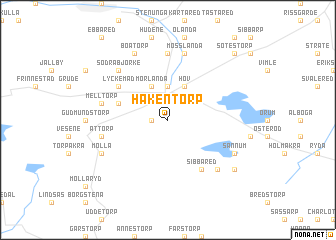 map of Håkentorp