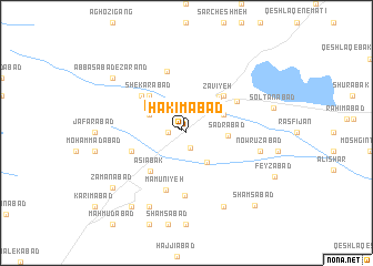 map of Ḩakīmābād