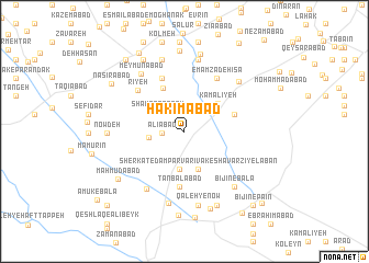 map of Ḩakīmābād