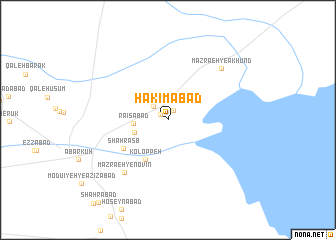 map of Ḩakīmābād