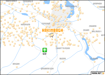 map of Hakimbāgh