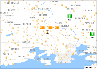 map of Hakuninmaa