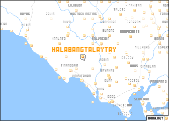 map of Halabang Talaytay