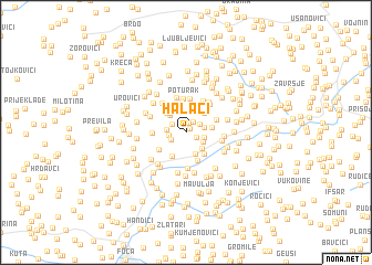 map of Halaći