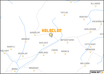 map of Halaçlar