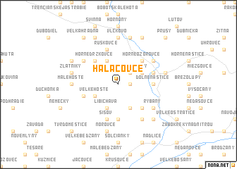 map of Haláčovce
