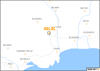 map of Halaç
