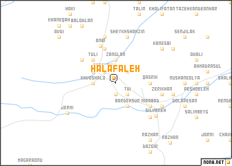 map of Ḩalafaleh