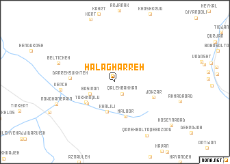 map of Halāgharreh