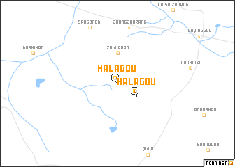 map of Halagou