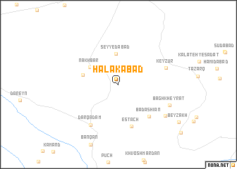 map of Halākābād