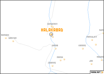 map of Halakābād