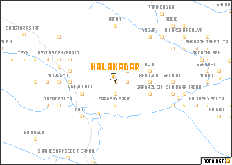 map of Halākadar