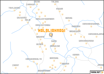 map of Halālī Aḩmadī