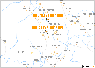 map of Halālī-ye Manşūrī