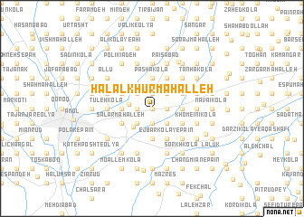 map of Ḩalāl Khūr Maḩalleh