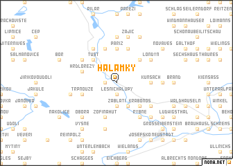 map of Halámky