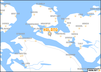 map of Håland