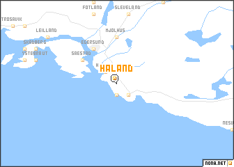 map of Håland