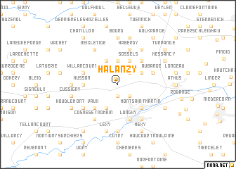 map of Halanzy