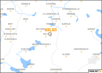 map of Hålan