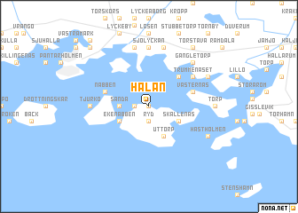 map of Hålan
