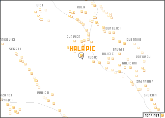 map of Halapić