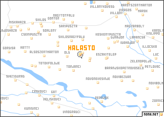 map of Halastó